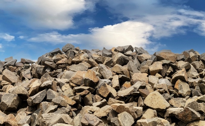 This is a a pile of basalt rocks that get crushed into a fine powder and spread on farmland to aid in carbon dioxide removal. Source: Shutterstock/AndySavchenko This is a a pile of basalt rocks that get crushed into a fine powder and spread on farmland to aid in carbon dioxide removal. Source: Shutterstock/AndySavchenko