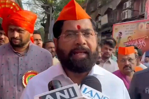 Maharashtra Dy CM Eknath Shinde participates in Gudi Padwa celebrations in Thane