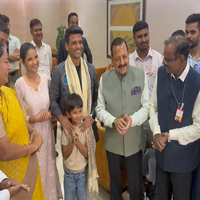 'Moment of pride for India': Union minister Jitendra Singh welcomes Shubhanshu Shukla in Delhi