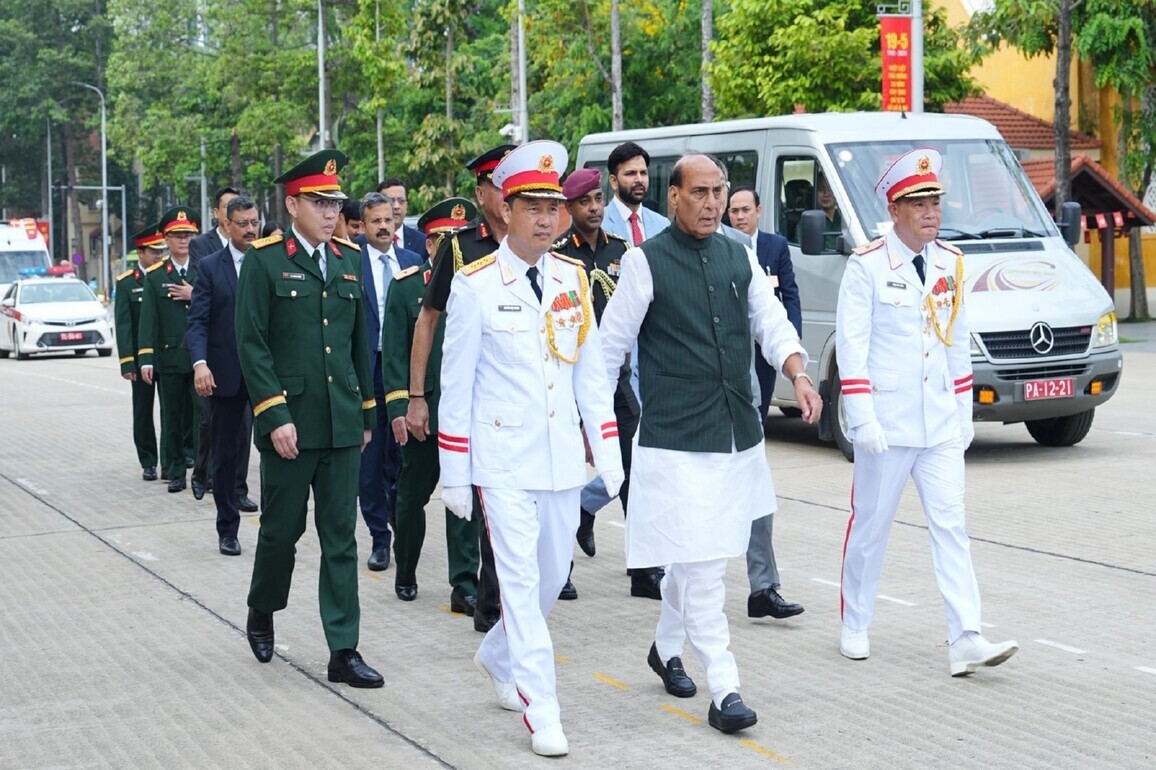 Defence Minister Rajnath Singh pays homage to Ho Chi Minh in Hanoi