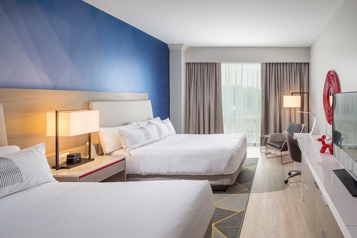 Summit Hotel's rooftop offers stunning views and yoga classes