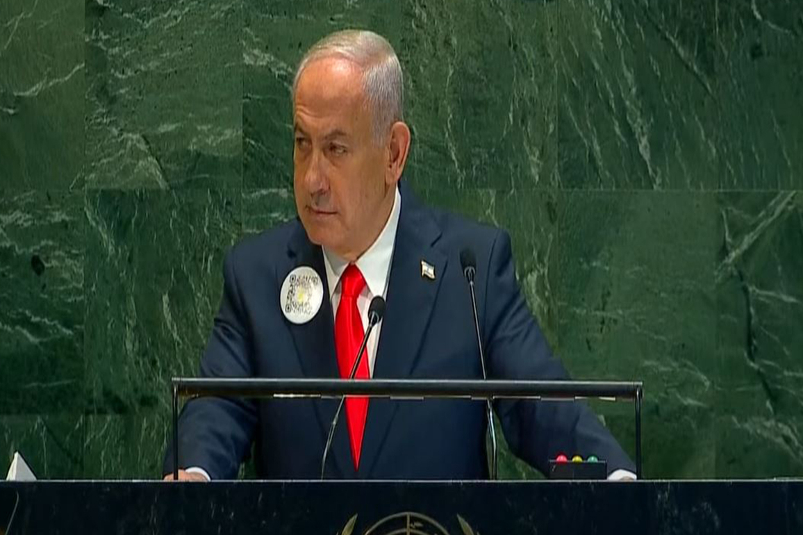 At UNGA, Netanyahu calls Palestinian statehood "sheer madness," vows Israel will not allow it