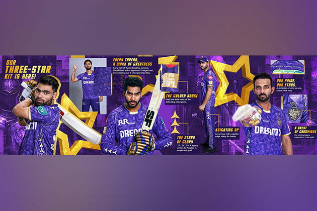 KKR reveal Three-Star jersey for 2025 IPL, commemorating their three title victories in the '(K)night' sky