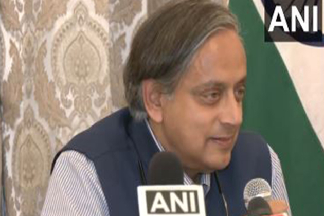 "We are a land of Peace, don't seek war but will face it with courage: Shashi Tharoor at Indian Embassy in US