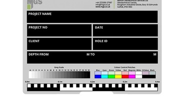 MGS’s new Photoboards are used to help clearly record and identify core samples from site investigations