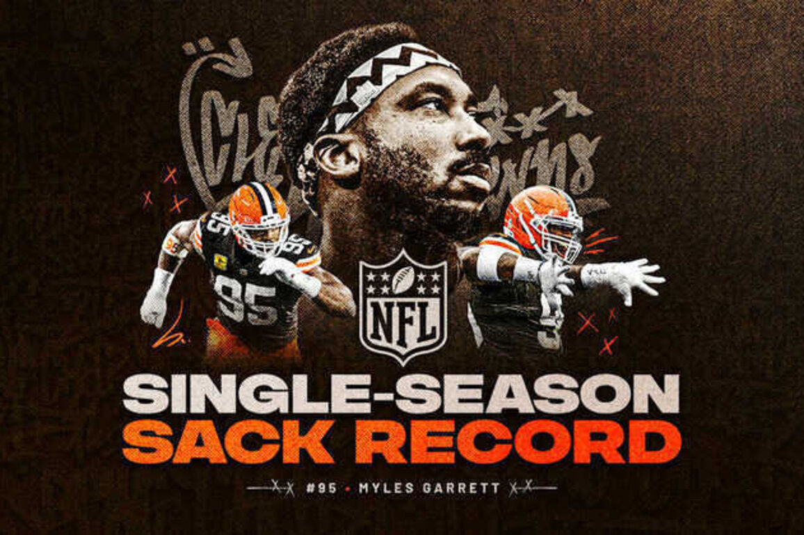 Myles Garrett breaks NFL single-season sack record