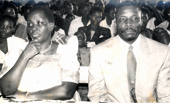 r pecioza andira azibwe and husband attending hristmas mass at buya in 1994