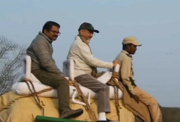 EAM S Jaishankar and Ambassadors of 45 countries take Elephant safari in Kaziranga National Park