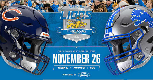 Lions to face Bears in Thanksgiving Day Classic