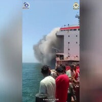 Indian crew rescued from ship hit by US missile 