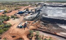 The Peko magnetite plant with the screw-press for drying tailings in the centre foreground. 