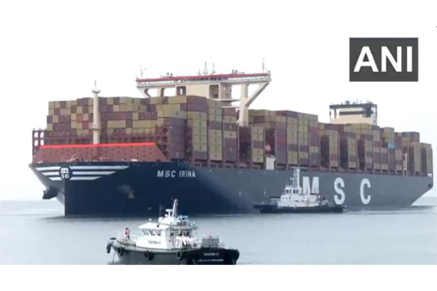 World's largest container ship MSC IRINA arrives at Vizhinjam International Seaport