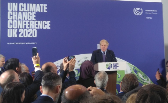 Boris Johnson launching COP26 at the Science Museum in January 2020