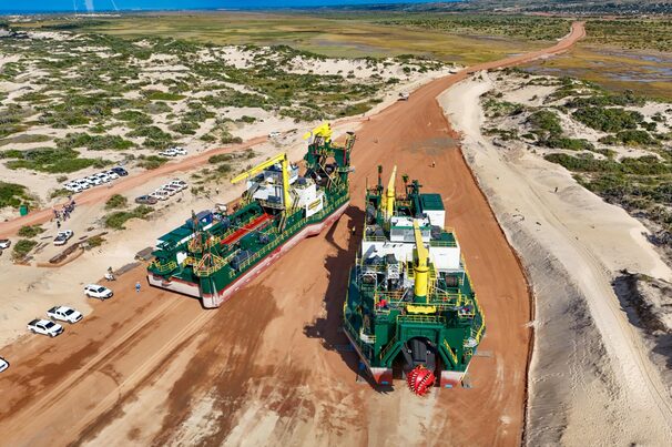 Kenmare's two new dredges for its Moma mine