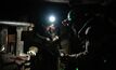 Volunteers undertaking underground mine rescue training.