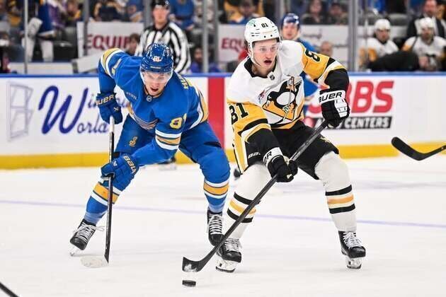 Blues rebound from pair of 3-goal deficits, top Penguins
