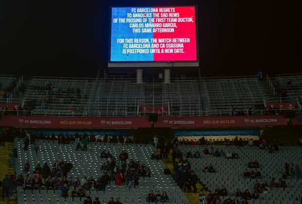 (SP)SPAIN-BARCELONA-FOOTBALL-LALIGA-MATCH BETWEEN FC BARCELONA AND CA OSASUNA SUSPENDED