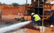  Underground water gushes out from new Bore Hole 1 at Aurora Tank.