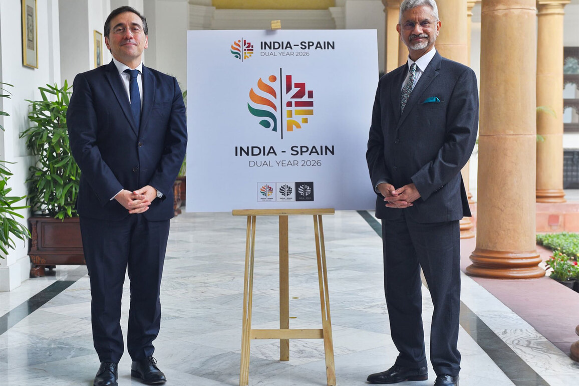 Jaishankar unveils India-Spain Dual Year logo with FM Albares, welcomes Spain into IPOI