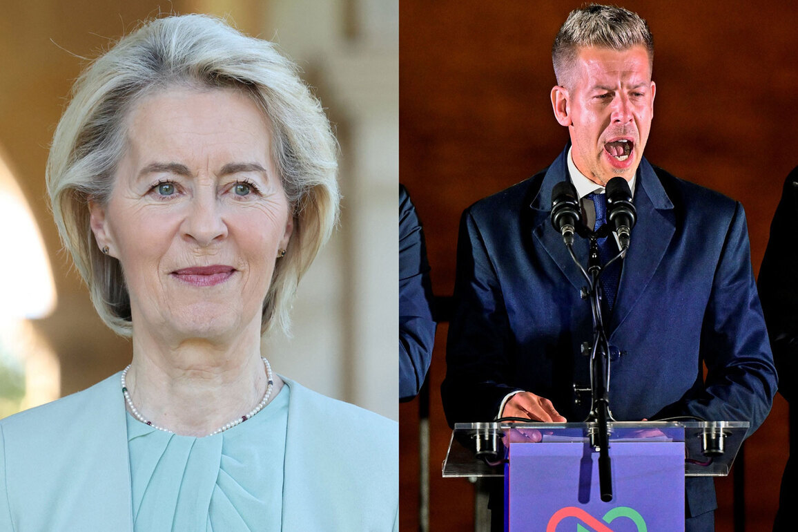 "Hungary has chosen Europe," says EU Commission President as poll results show victory for Magyar