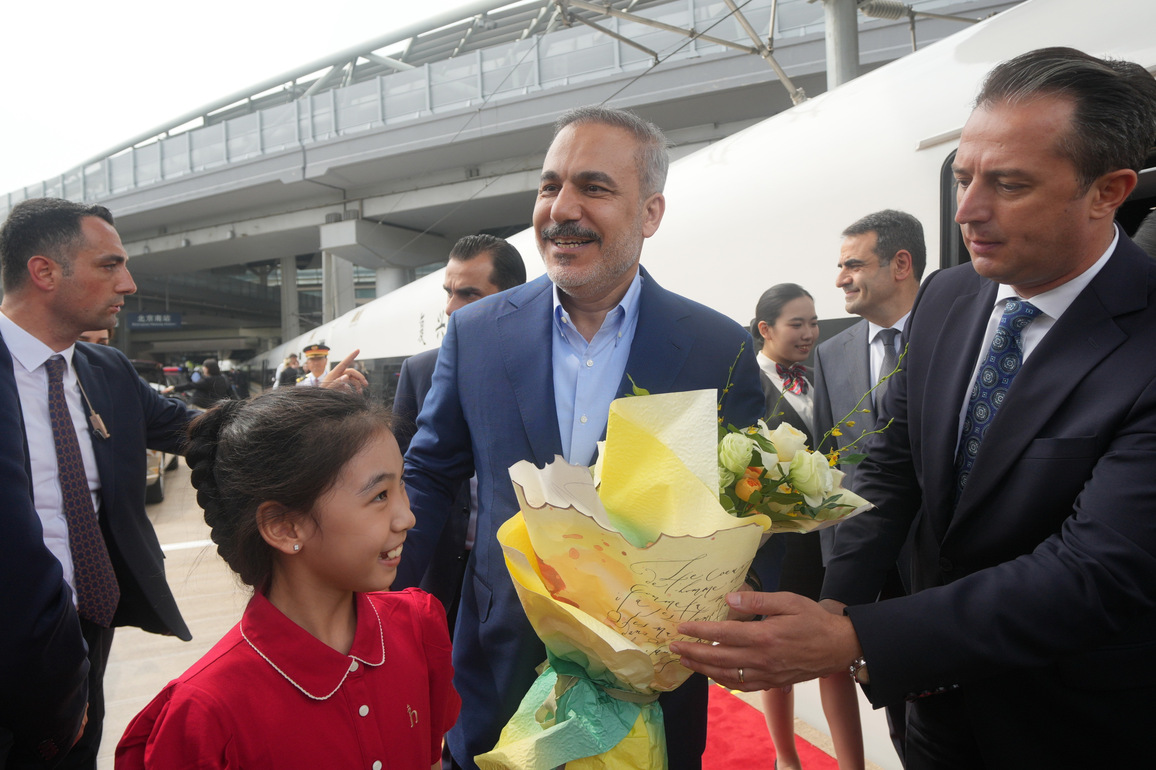 CHINA-BEIJING-TURKISH FM-ARRIVAL (CN)