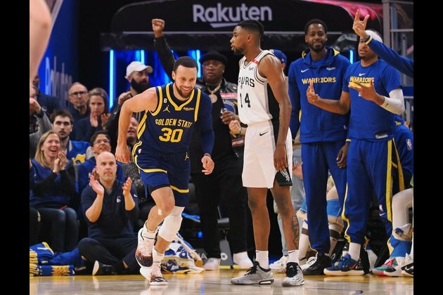 3-point barrage boosts Warriors to win over Spurs