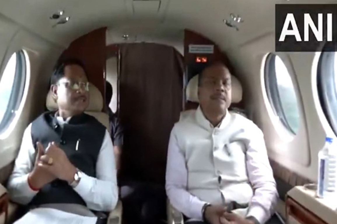 Chhattisgarh CM Vishnu Deo Sai conducts aerial survey of flood-affected areas in Bastar