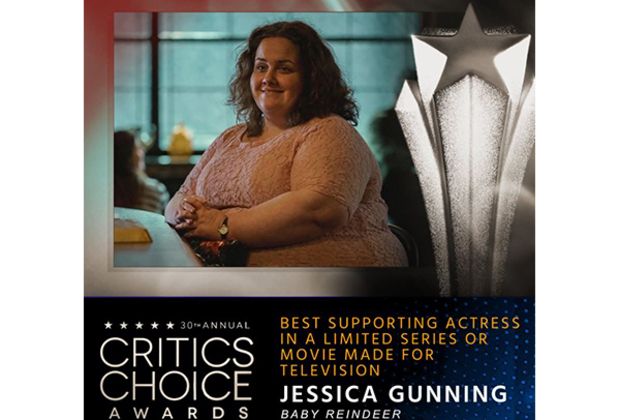 Jessica Gunning wins Best Supporting Actress at Critics Choice Awards for 'Baby Reindeer'