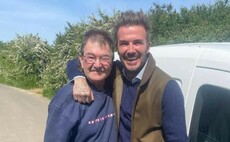 David Beckham poses with farming stars on visit to Jeremy Clarkson's Diddly Squat Farm
