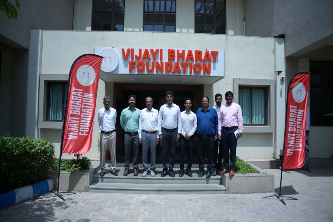 MYAS Joint Secretary Vineel Krishna visits Ahmedabad's Vijayi Bharat Foundation