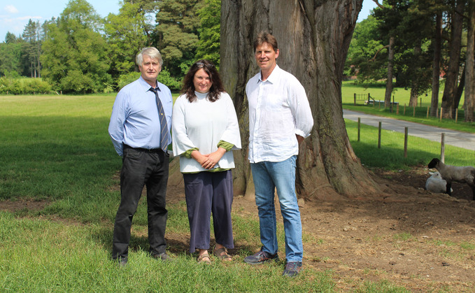 From left to right: Edward Adamson, NSA Northern Ireland regional development officer, with Kate Kingan and Peter Mant, owners and managers of Tynan Estate. 