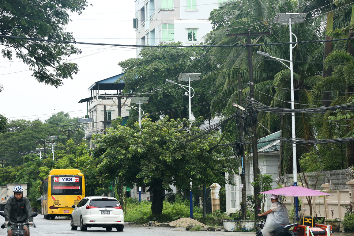MYANMAR-YANGON-CHINA-AIDED-SOLAR-STREETLIGHTS