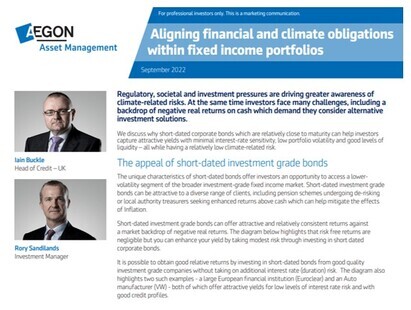 Aligning financial and climate obligations within fixed income portfolios
