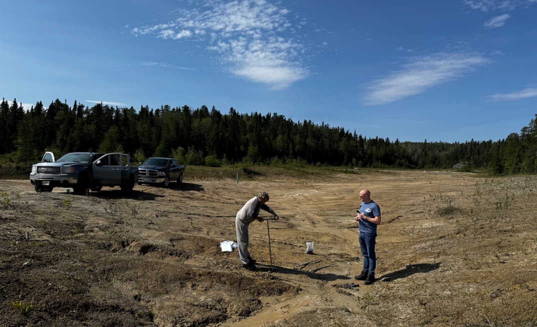 Fulcrum Metals chief executive Ryan Mee on top of the tailings site near Kirkland Lake