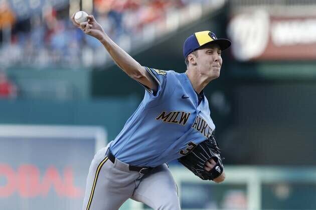 Brewers' Jacob Misiorowski no-hits Nats thru 5 1/3, leaves with cramp