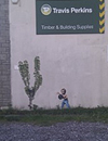 Travis' Banksy style artwork defaced