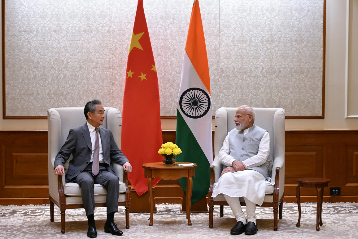 INDIA-NEW DELHI-WANG YI-INDIAN PM-MODI-MEETING