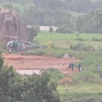 Army helicopter rescues stranded people amid floods in Telangana's Rajanna Sircilla
