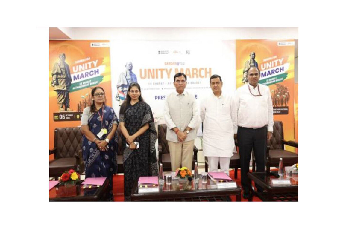 Union Minister Mansukh Mandaviya announces launch of march to commemorate Sardar Vallabhbhai Patel's 150th birth anniversary
