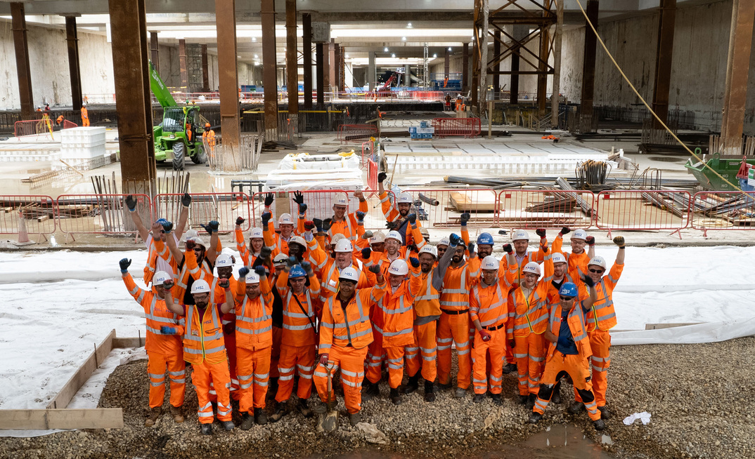Excavation of the station box at HS2’s Old Oak Common site has now been completed. Credit: HS2