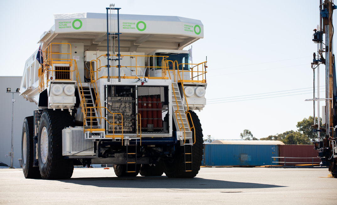 FFI Hazelmere hydrogen powered haul truck.