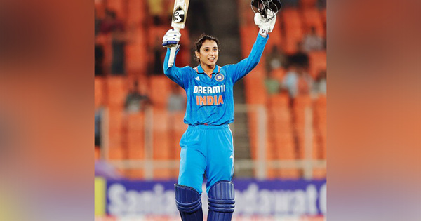 Mandhana's second-fastest ton for India shatters records during second ODI against Australia