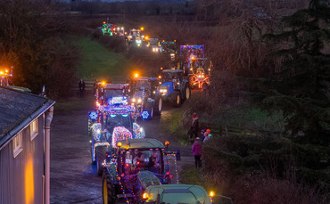 Farmers take part in tractor run in 'Clarkson county' aiming to raise £100k for charity