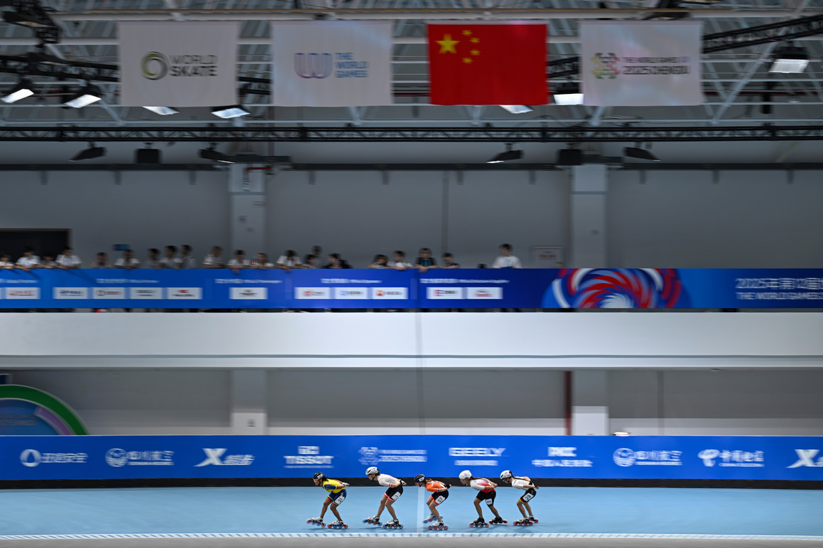 (SP)CHINA-CHENGDU-THE WORLD GAMES 2025-INLINE SPEED SKATING TRACK-WOMEN'S POINT RACE 5000M (CN)