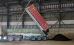  First container unloaded in the leased minerals shed in Darwin.
