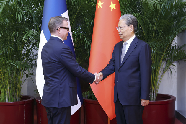 CHINA-BEIJING-ZHAO LEJI-FINLAND-PM-MEETING (CN)