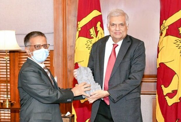 Indian envoy hands over Maitri Buddha statue to Sri Lankan President Wickremesinghe