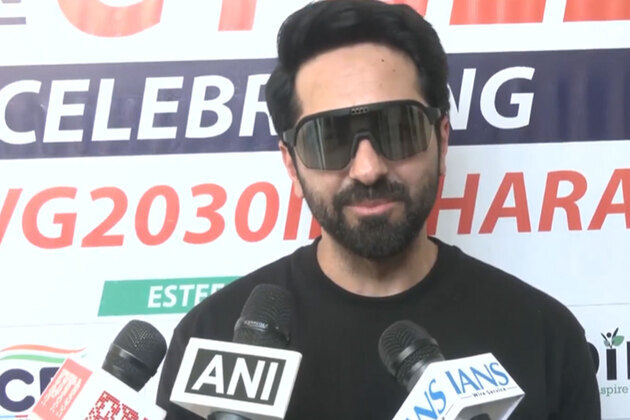 Ayushmann Khurrana joins Union Sports Minister at 75th Fit India Sundays cycle event in Ahmedabad