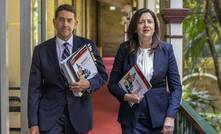  Queensland trade minister Cameron Dick with premier Palaszczuk