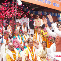 MP CM Mohan Yadav celebrates birthday with leprosy patients at Mahatma Gandhi Leprosy Ashram in Bhopal